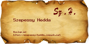 Szepessy Hedda névjegykártya